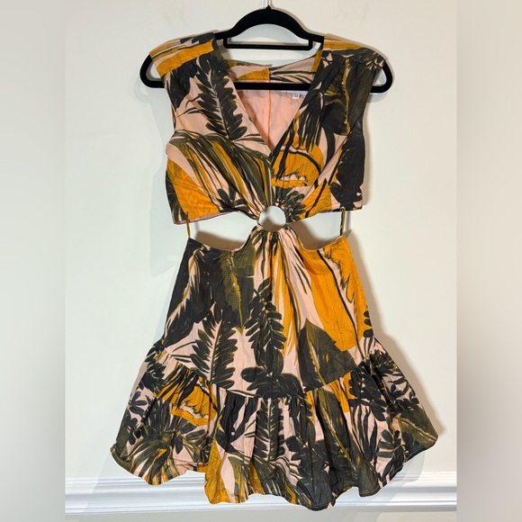 KARINA GRIMALDI Cotton ‘Ariana’ Tropical Print Mini Dress Size XS - Picture 5 of 10